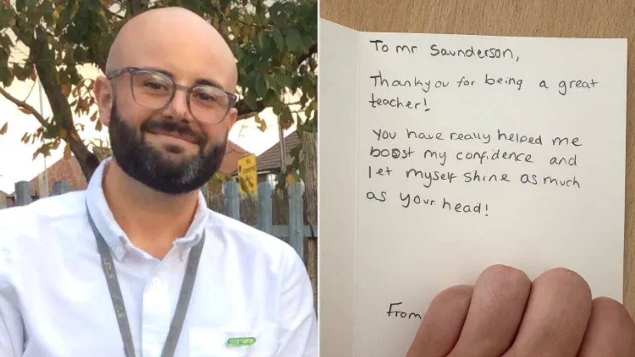 Girl’s bald-head joke thanking teacher draws 420,000 views