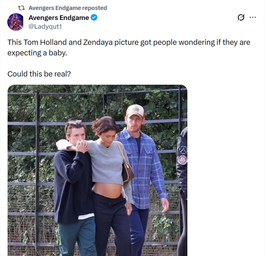 Fake AI photo fuels Zendaya pregnancy rumours with Tom Holland