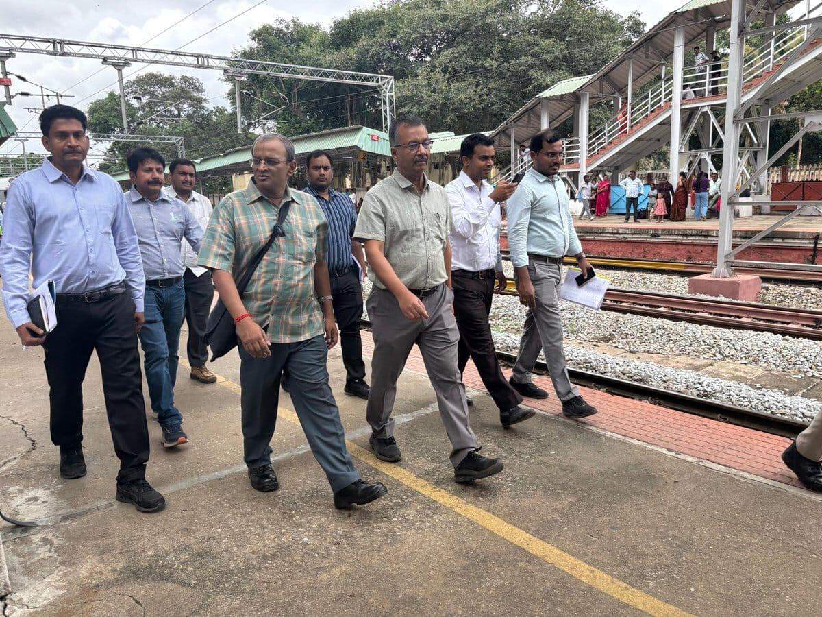 SWR General Manager inspects infrastructure and reviews projects in Mysuru division