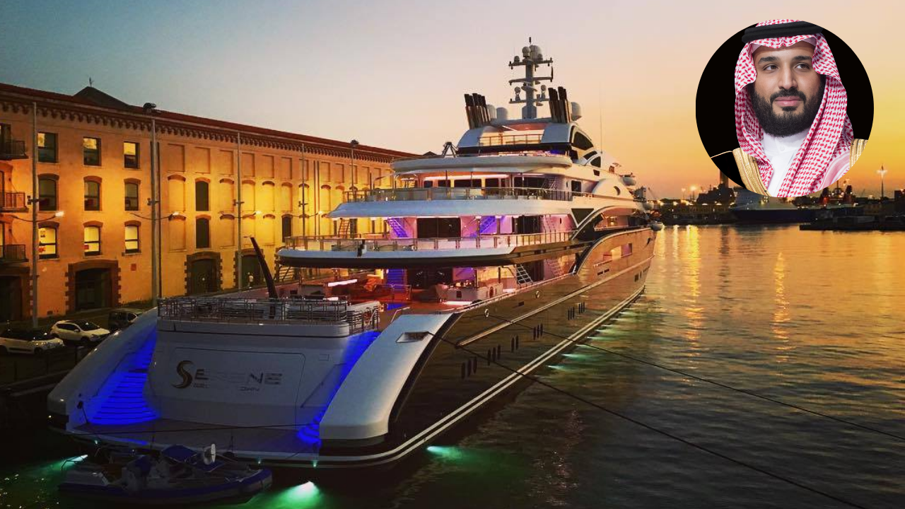 Saudi Prince's $450 million superyacht hides a secret cabin deep inside the hull, designed to...