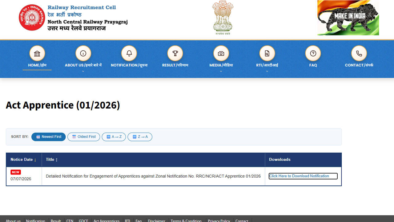 RRC NCR Apprentice Recruitment 2026 ends today; apply online for 1,853 apprentice posts before 11:59 pm
