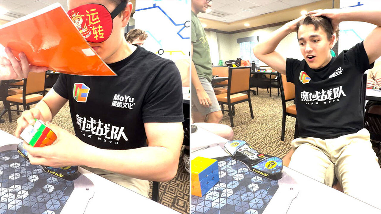 He solved a Rubik's Cube blindfolded in just 11.56 seconds: Meet the 21-year-old Guinness World Record holder inspiring millions