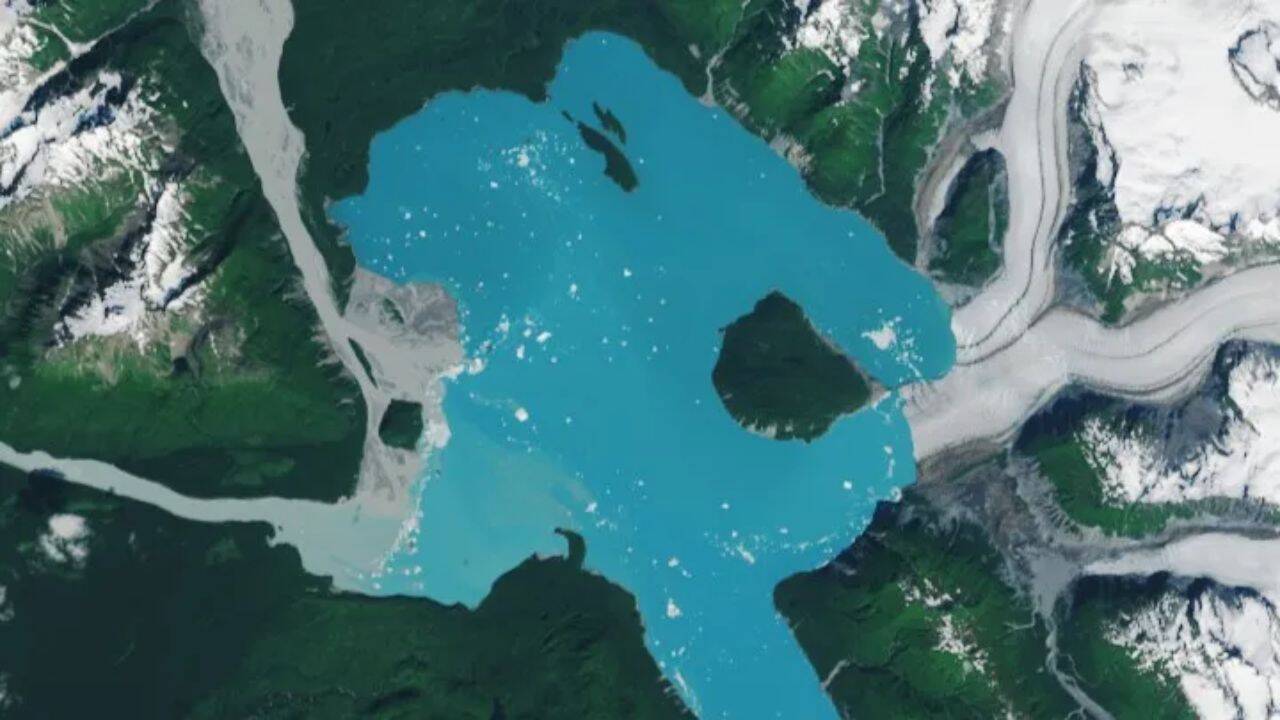 What is the reason behind the birth of this new island in Alaska