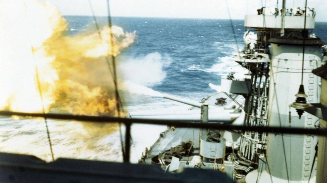 USS Colorado (BB-45) during the Tarawa campaign