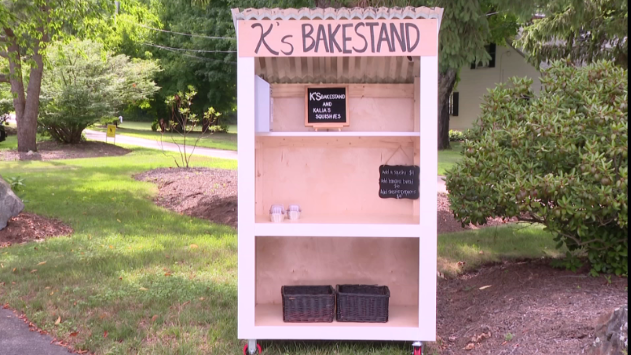A Cumberland mother's new farm stand was stolen before she could use it; strangers....