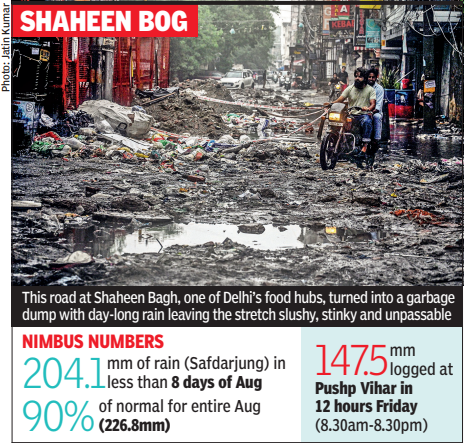 Delhi records wettest August first week in 16 years<br>
