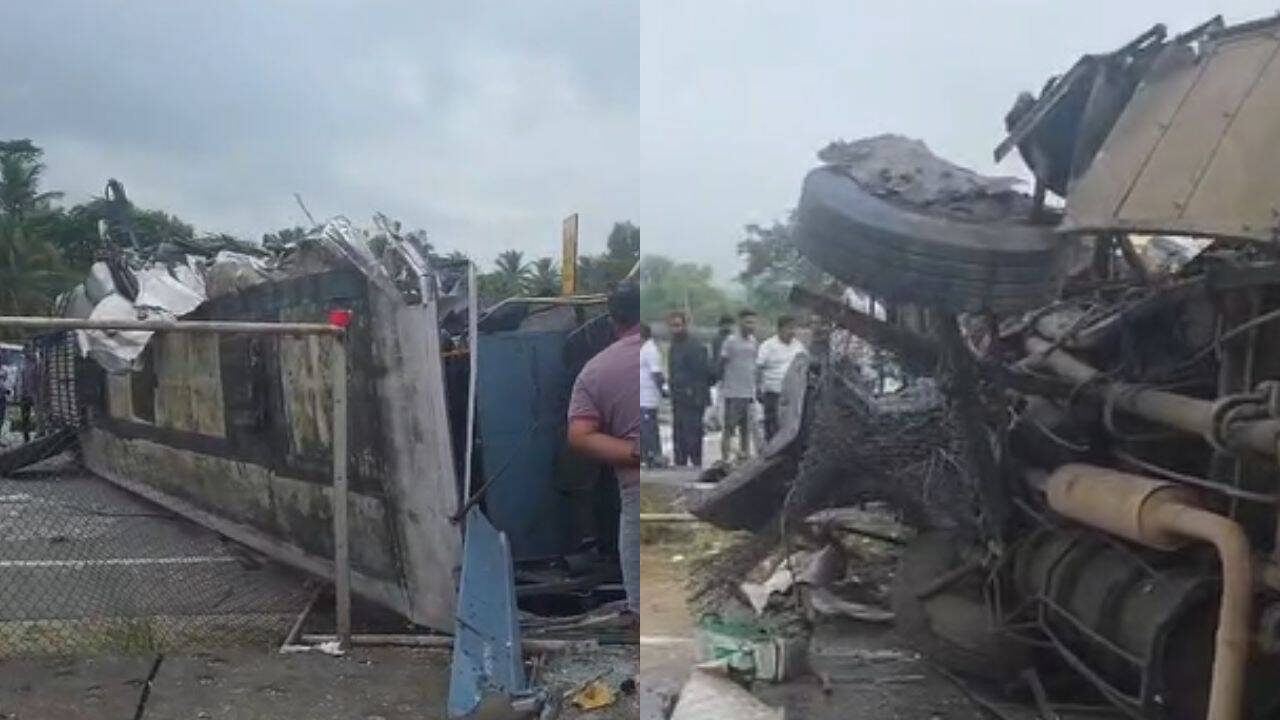 KSRTC bus overturns on Bengaluru-Mysuru Expressway, killing driver and conductor