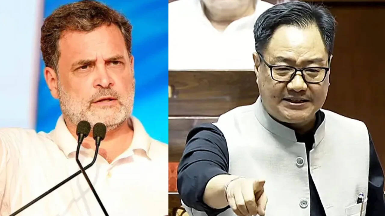 Rahul Gandhi and Kiren Rijiju spar over Women’s Reservation Bill linking to delimitation