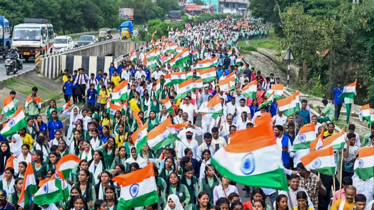 Tiranga Yatra: Patriotic marches held across UP, Haryana ahead of Independence Day