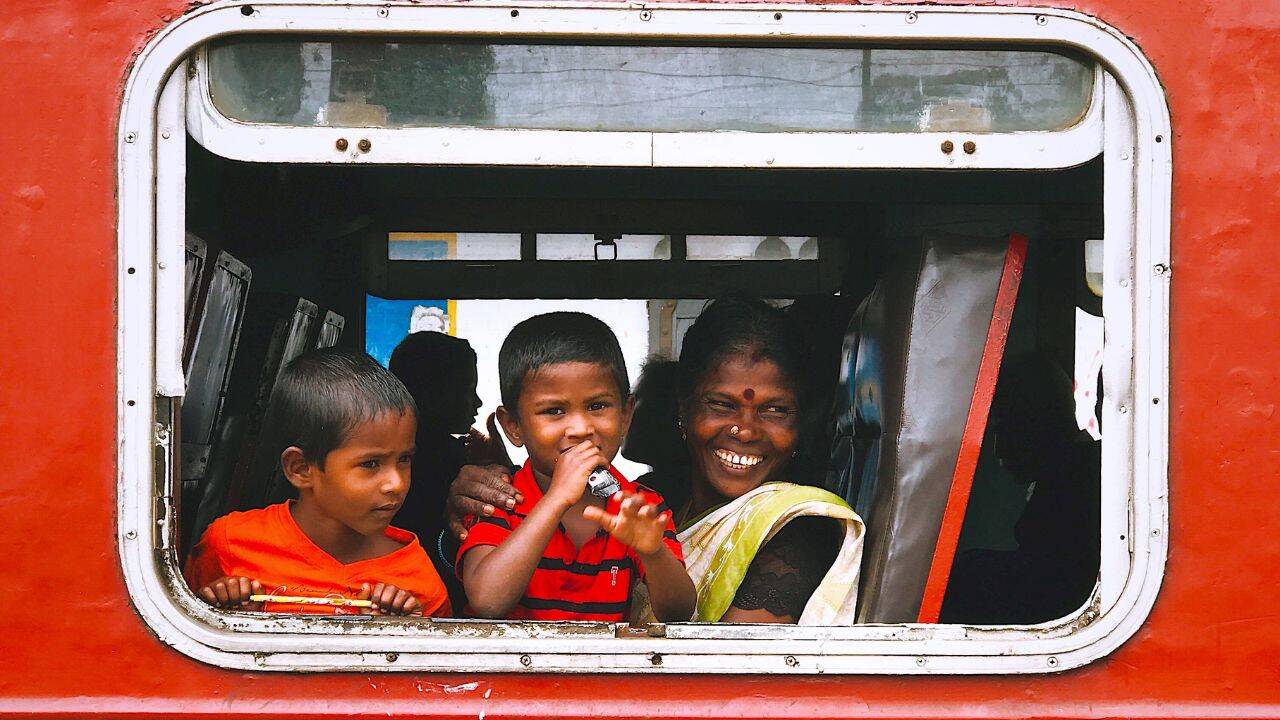 Happy travellers