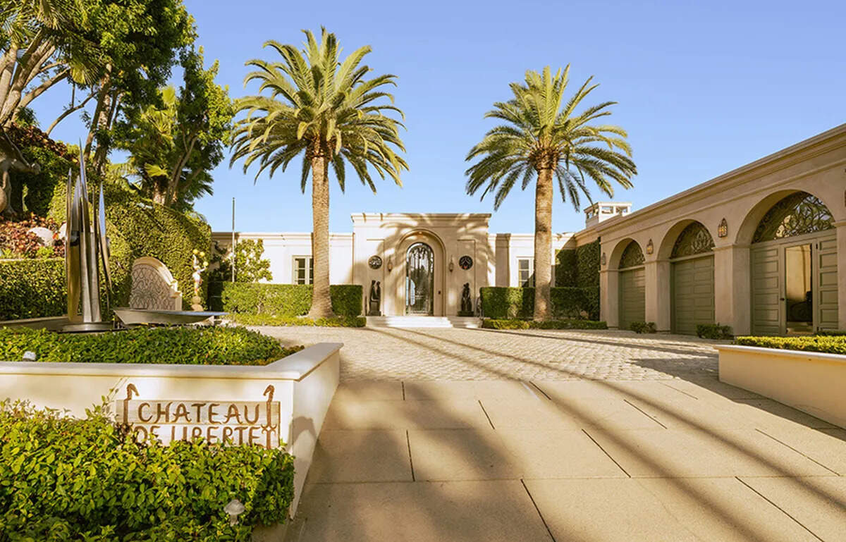 Glorya Kaufman’s former Beverly Hills estate, Chateau de Liberte, has been listed for $25 million.