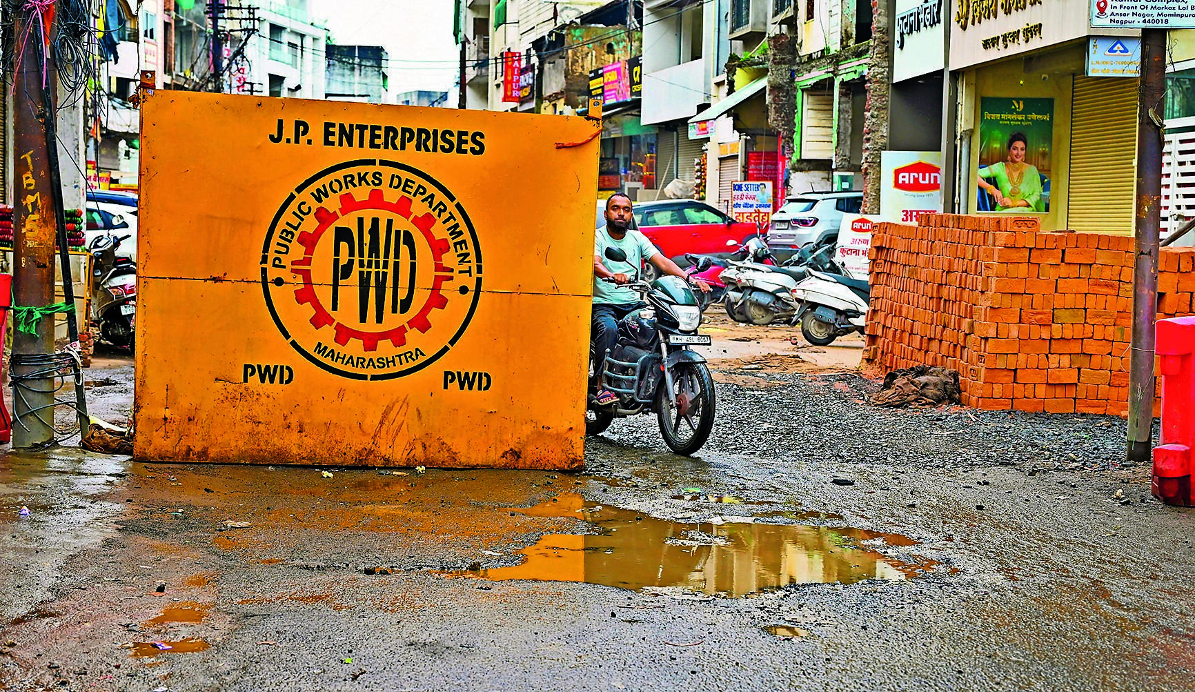 Traffic Chaos Rules Old Bhandara Road As Widening Drags On, Six More Months Expected