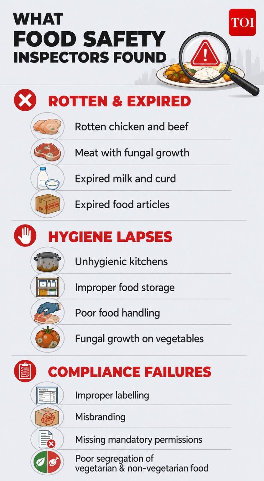 What food safety inspectors found