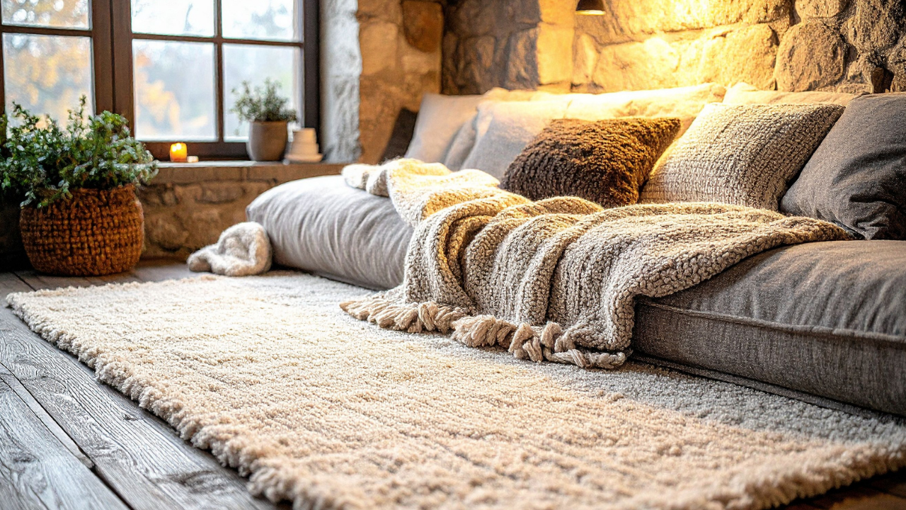 Rug changes the appearance of a room