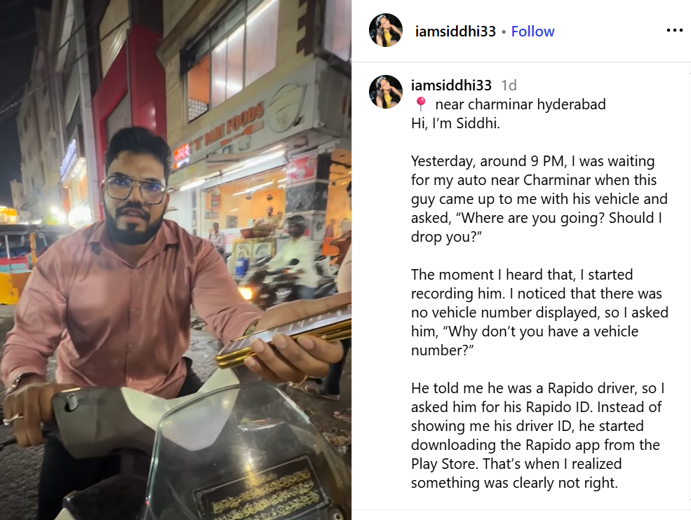 Hyderabad creator shares account of Charminar encounter.