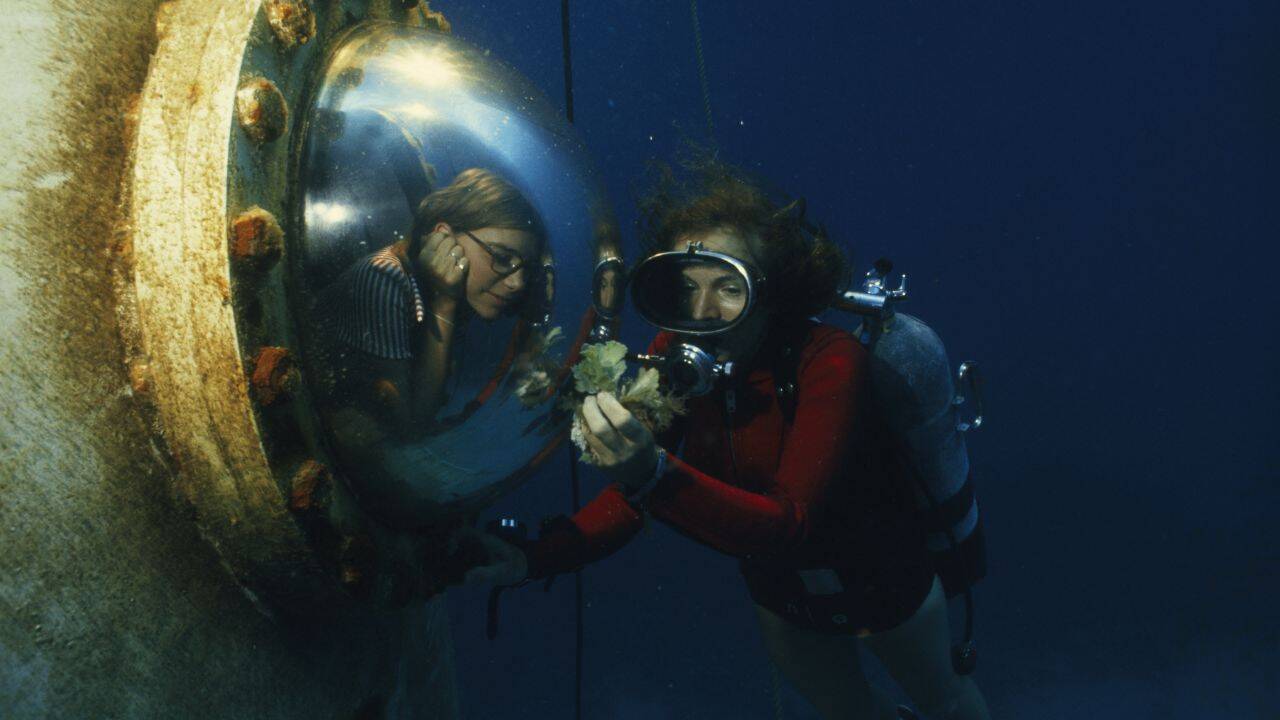 Sylvia Earle led five women into an underwater lab for 14 days, helping prove humans could live and work beneath the sea<br>