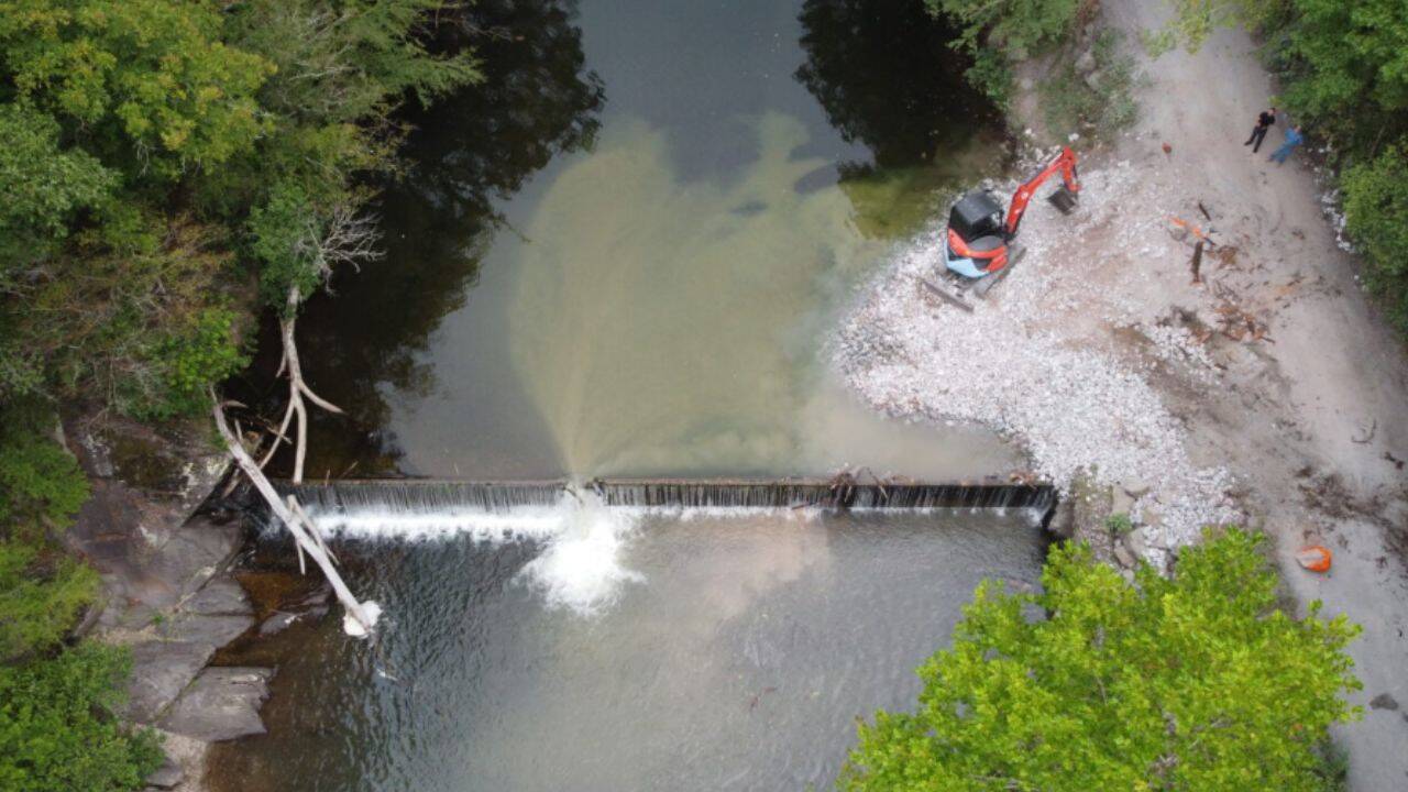 Lower Citico Dam removal, Citico Creek, Tennessee