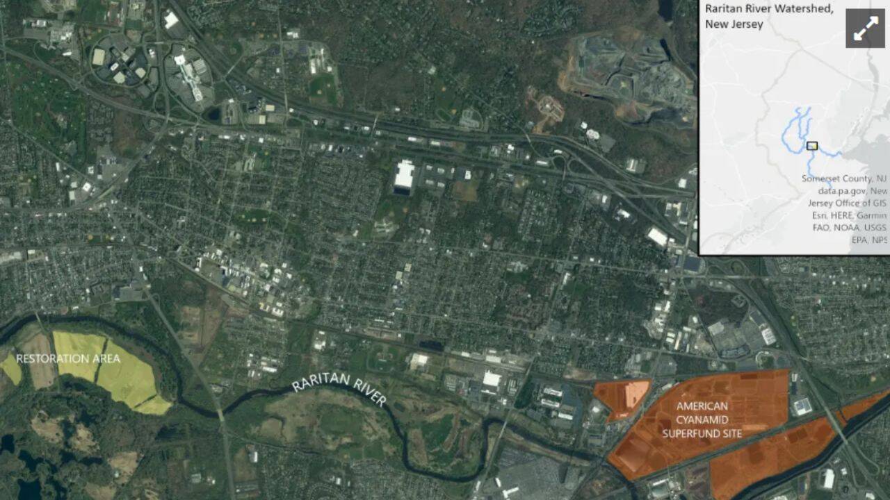 A map of the proposed restoration area