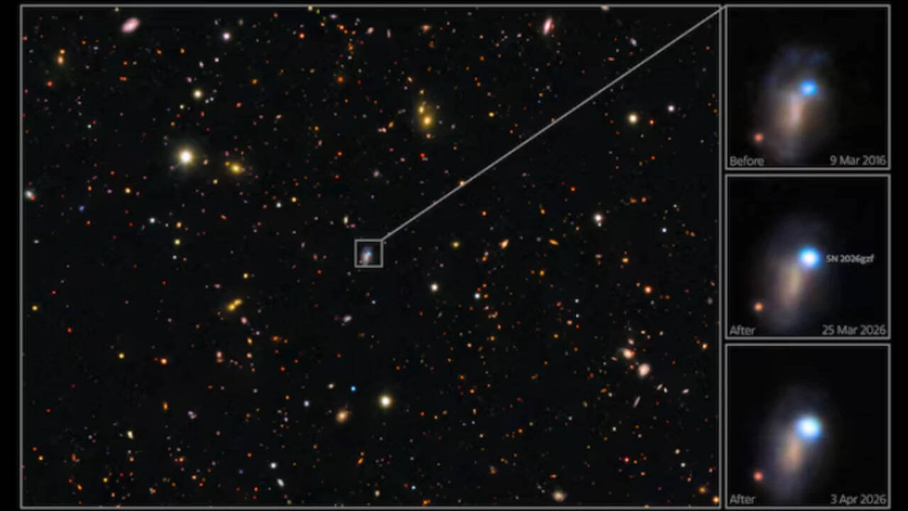 Astronomers catch massive star exploding and track supernova for 3 months