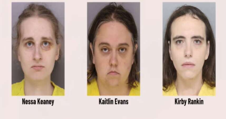 The three accused in the murder of the 7-year-old, including mother Kaitlin Evans.