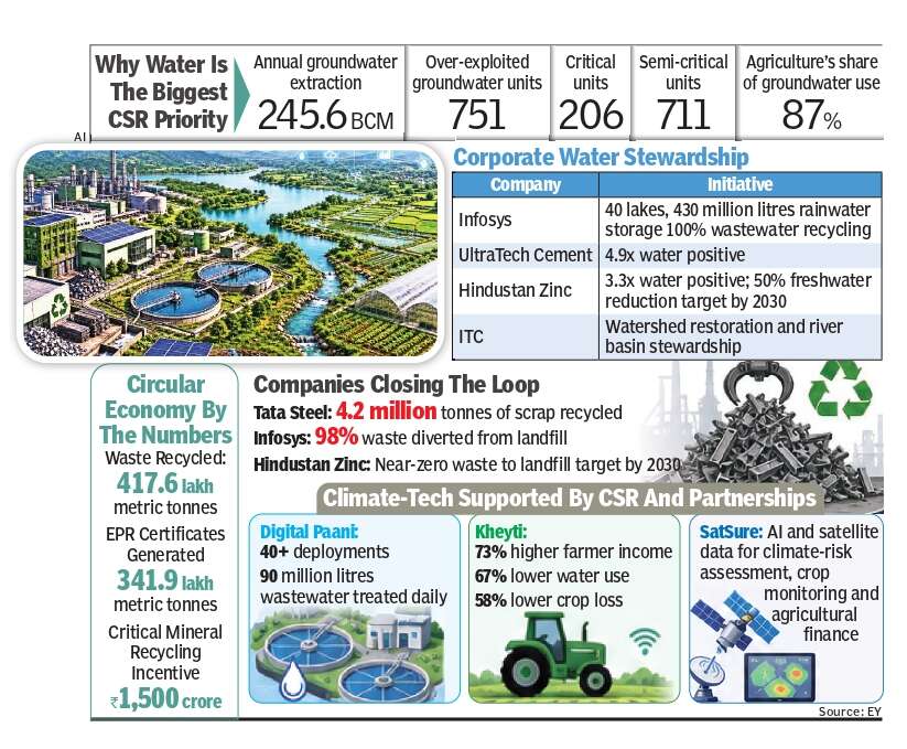 According to the Central Ground Water Board, India extracts 245.6 billion cubic metres (BCM) of groundwater annually.<br>