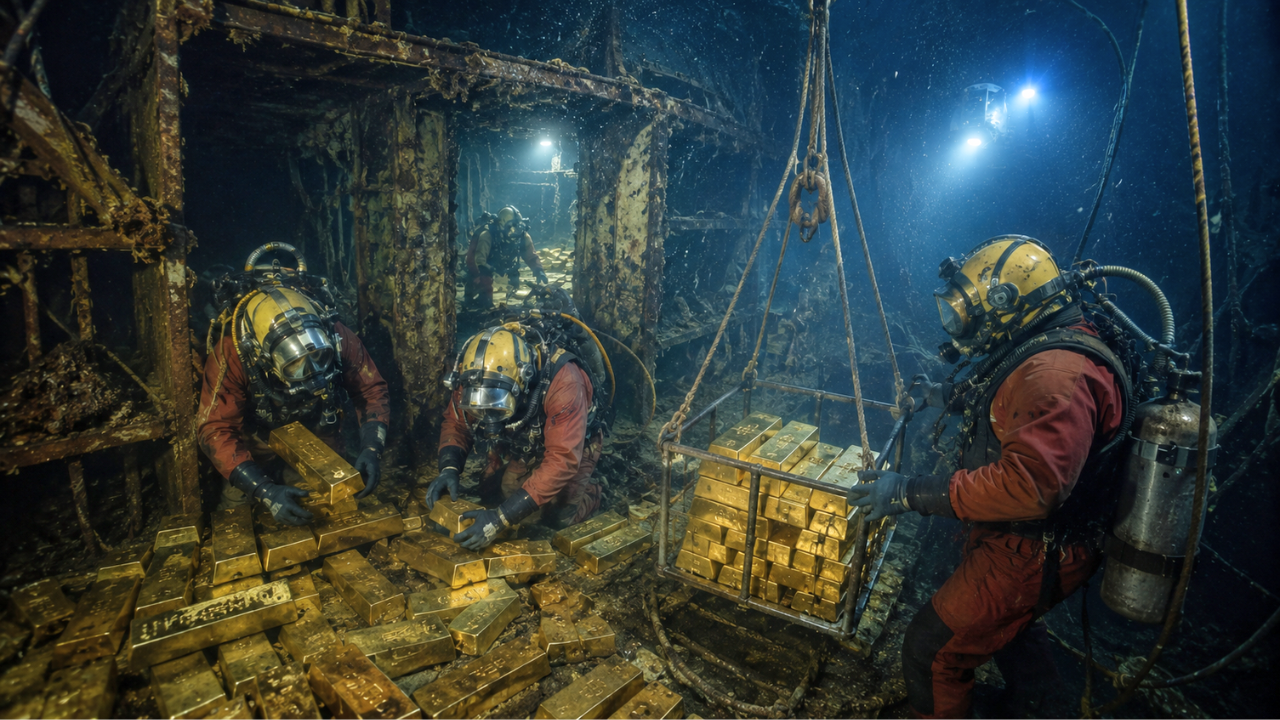465 Soviet gold bars sank in 1942. 40 years later, divers found them