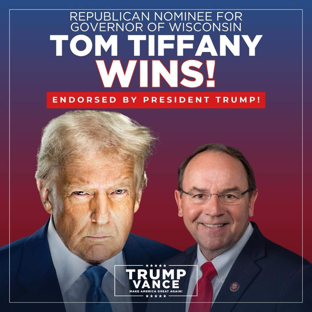 Trump congratulated Tiffany on Truth Social. (Photo: @realDonaldTrump)<br>