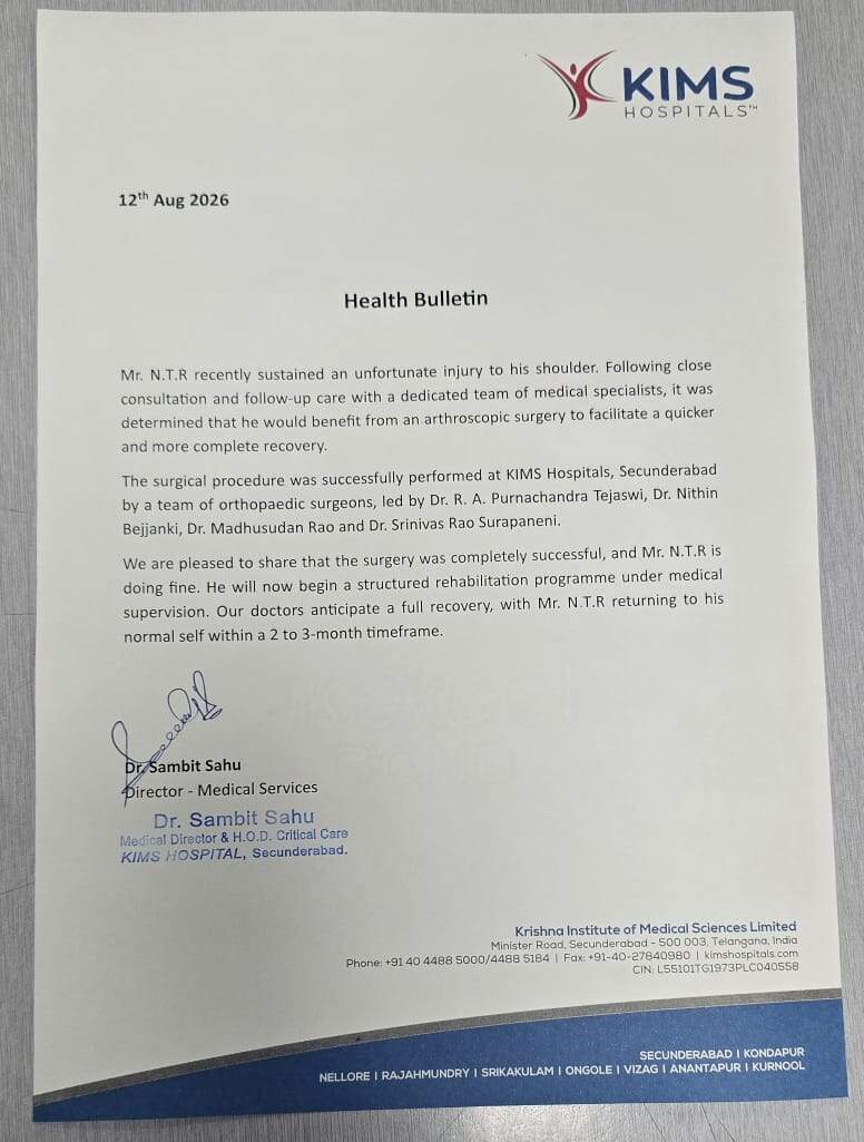 Jr NTR Health Bulletin