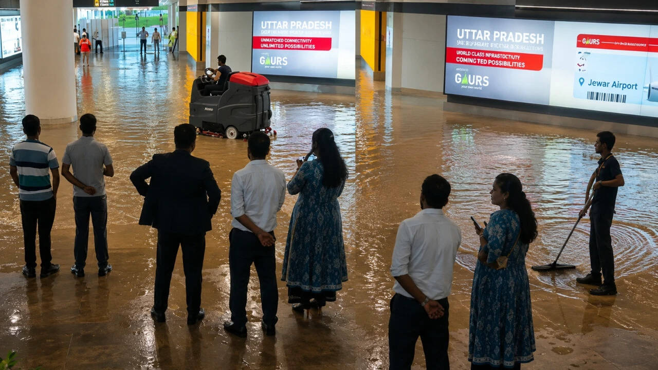 Akhilesh Yadav questions Noida airport waterlogging after heavy rain