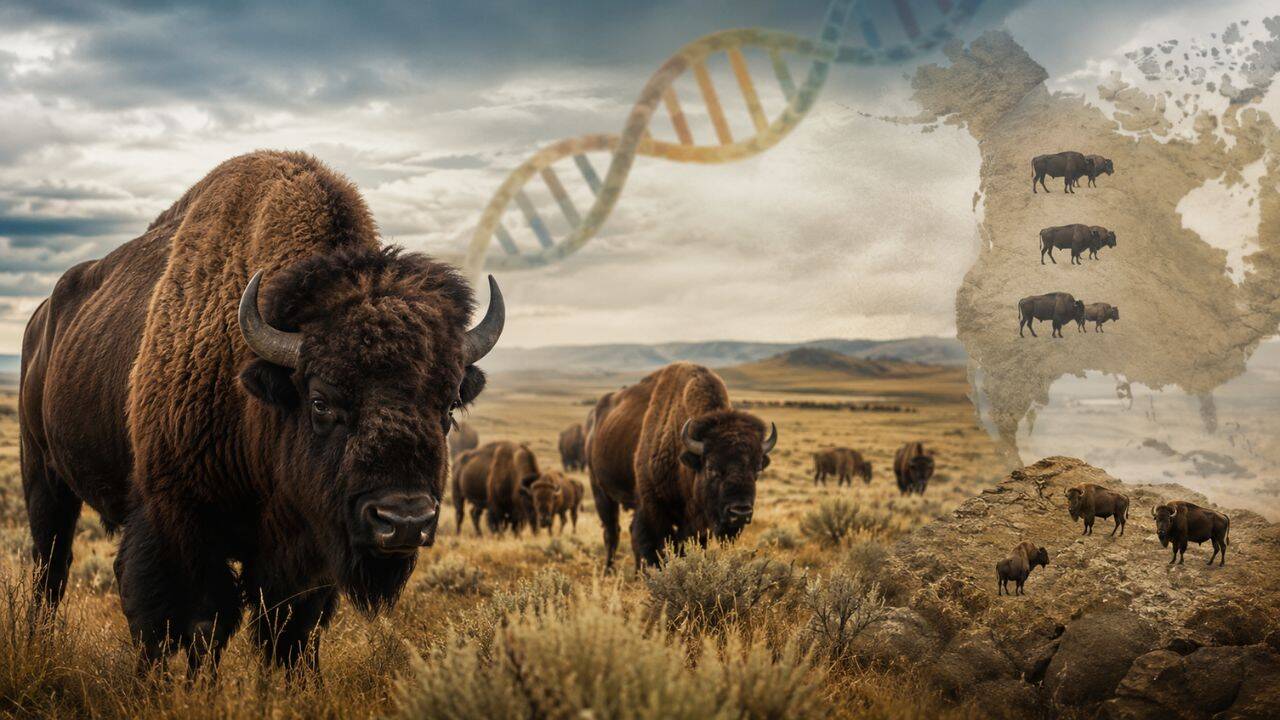 North American bison fell from millions to hundreds, but ancient DNA shows diversity survived