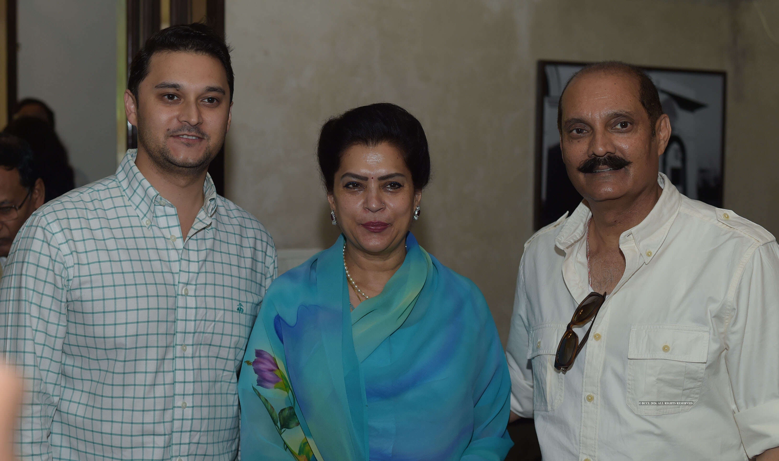 (L-R) Martand Singh, Chitrangada Raje and Vikramaditya Singh