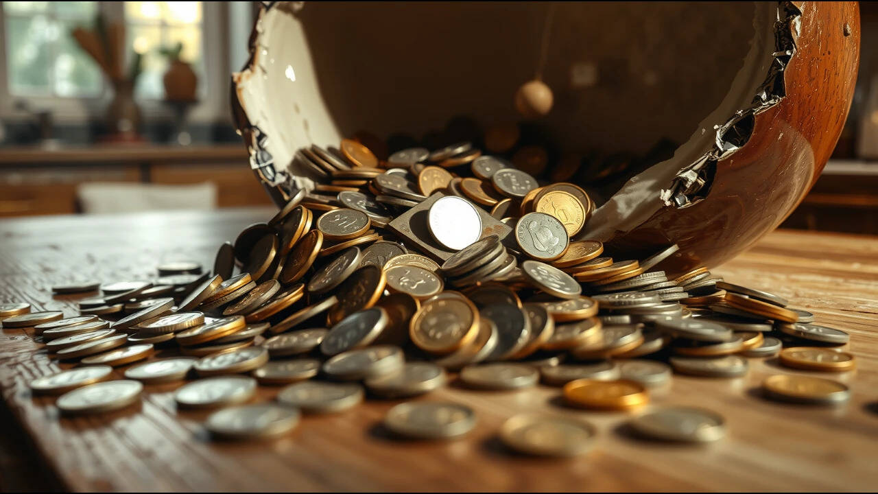 Couple renovating their farmhouse kitchen found more than 1,000 coins buried