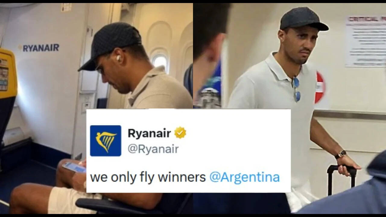 Ryanair taunts Argentina after World Cup winner Rodri seen on low-cost Madrid–Liverpool flight