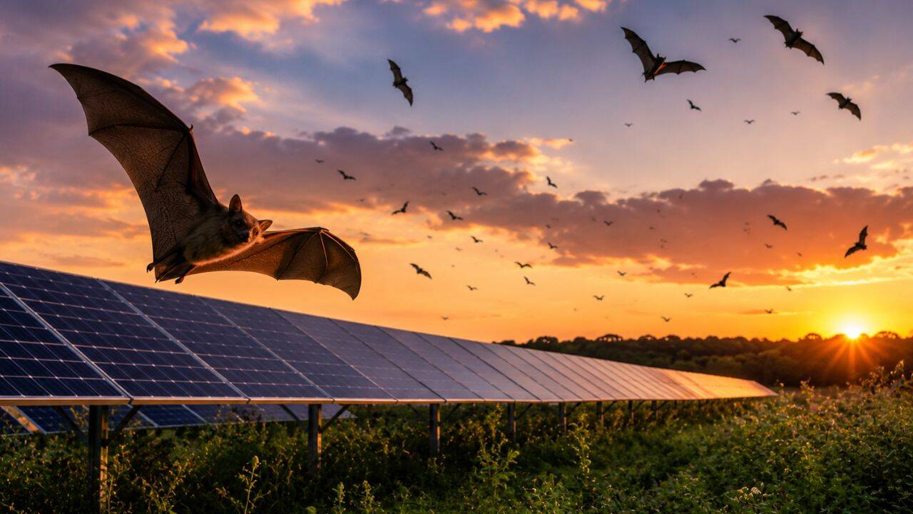 Bat activity rose 50% over solar farms in May and June<br>