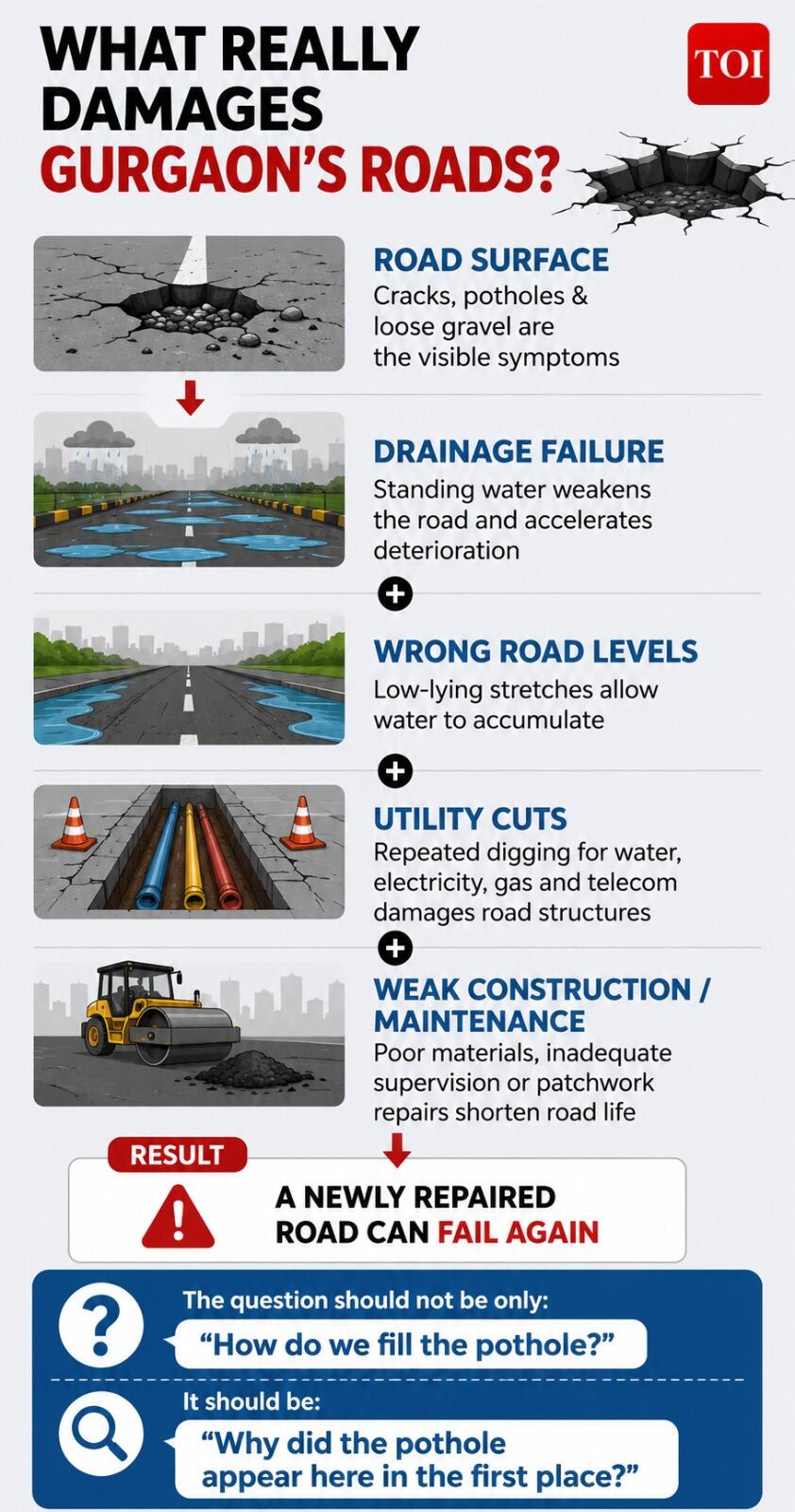 What really damages Gurgaon's roads?