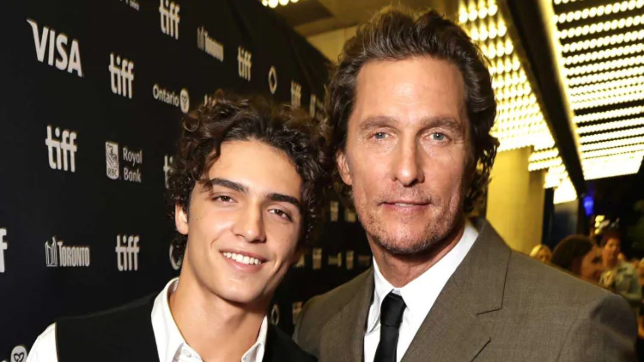 Levi McConaughey and dad Matthew McConaughey. (Photo Credit : Eric Charbonneau/Apple TV+ via Getty)