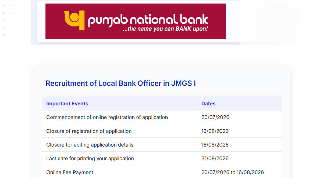 PNB LBO 2026 registration ends today: Check 545 vacancies, eligibility, selection process and direct link
