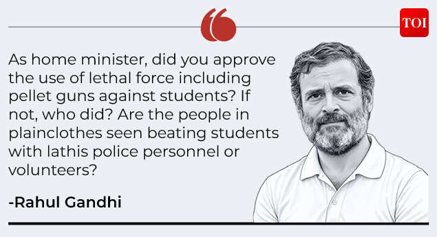 Rahul on police crackdown