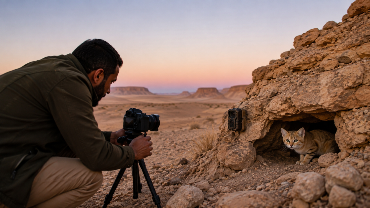 Meet Mohammed Almuntasir: Libyan photographer's video proves "ghost cat" still lives