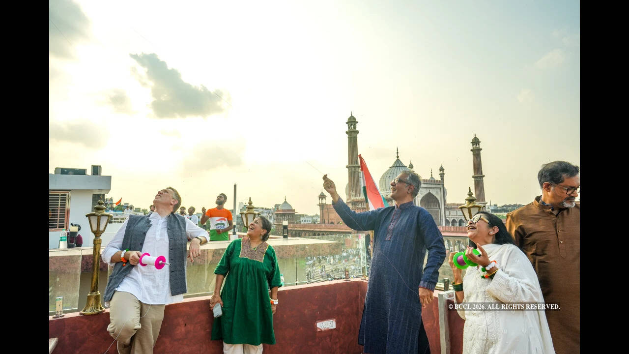 Old Delhi celebrates Independence Day with kite flying and fireworks from shared terraces