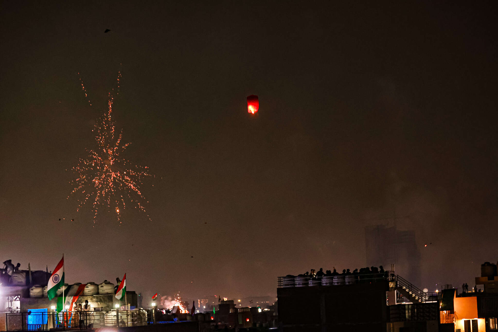 Attendees lit up sky lanters to conclude the festivities