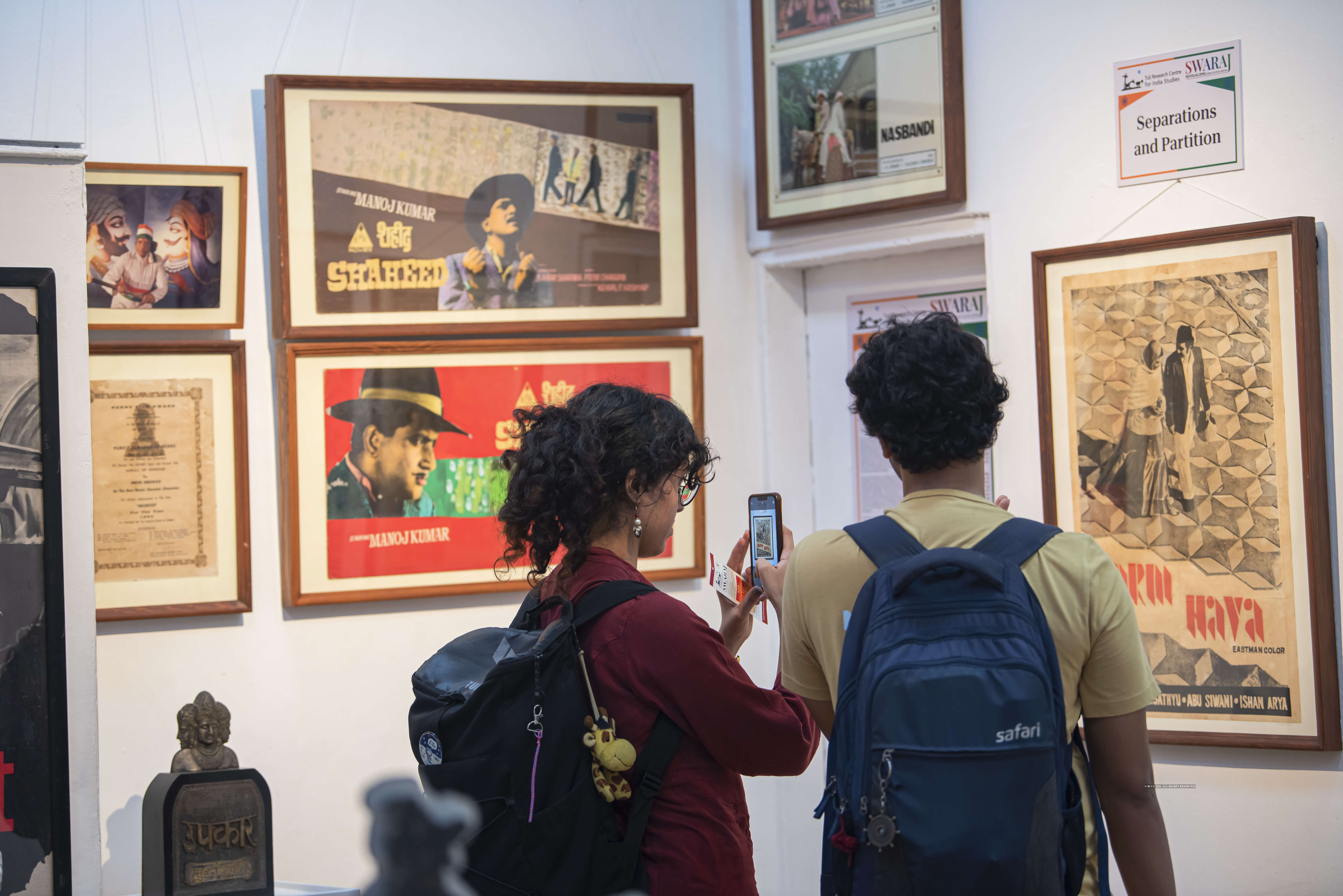 The exhibition features posters of various films that captured colonial rule and the freedom struggle