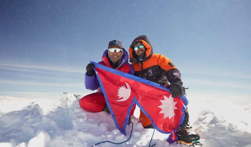 Mingma G (left) with Nirmal Purja.