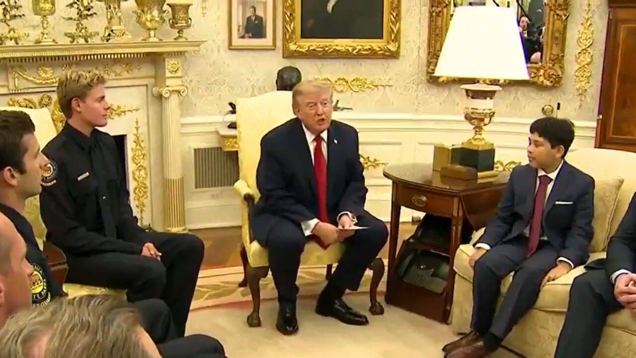 President Donald Trump tells 10-year-old rescued by teen lifeguard he “wouldn’t” have risked his life to save him