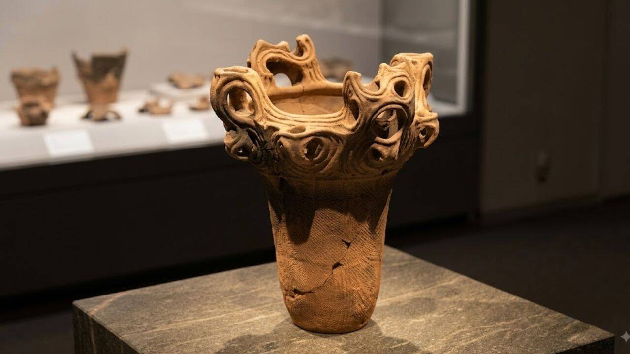 What makes the Flame-Style deep pot a striking Jōmon vessel (PC: AI Generated)<br>