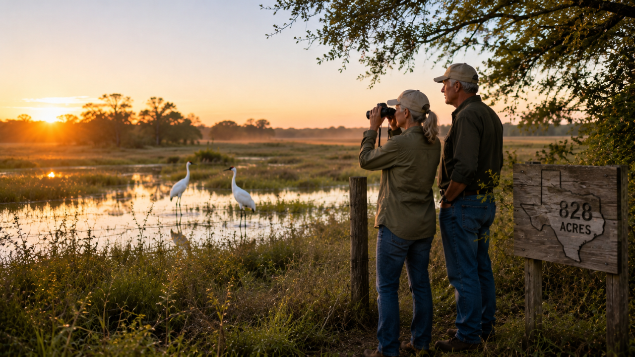 How a Texas couple discovered endangered whooping cranes on their new 828-acre property <br>