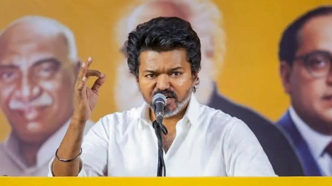 ‘Dignity of CM blown away’: DMK takes dig at Vijay over Trisha’s front-row seat at I-Day event