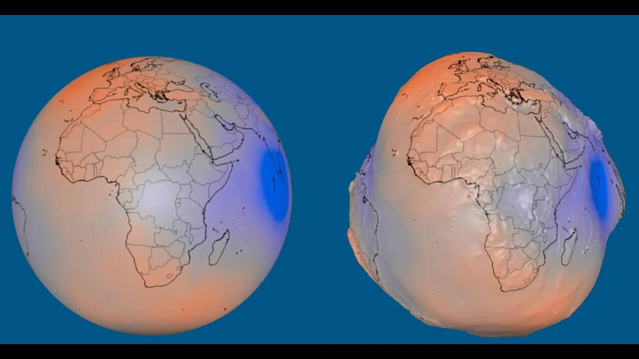 Nasa's 'Lumpy Potato' Earth Map: New geoid model shows uneven gravity; oceans bulge near Iceland