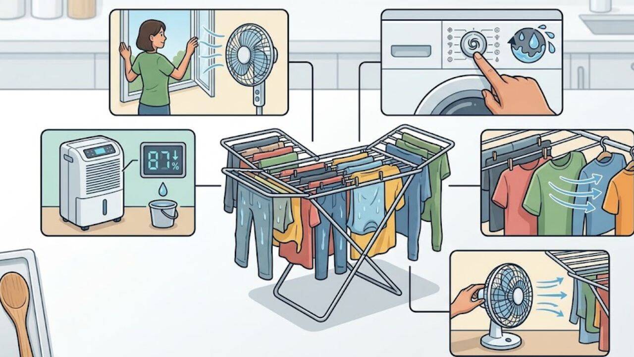 How to dry clothes faster in humid weather: 5 simple tips