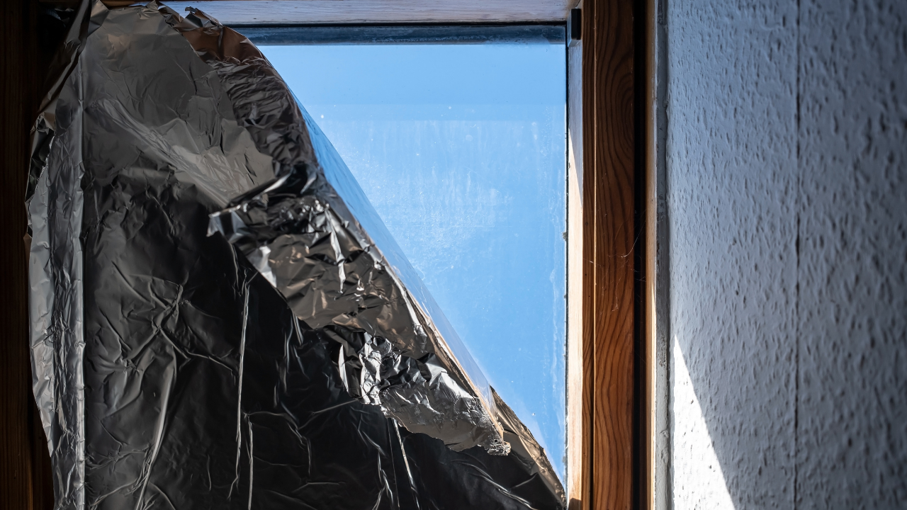 Aluminium Foil Window Hack: Cover glass to reflect heat; use as short-term summer fix